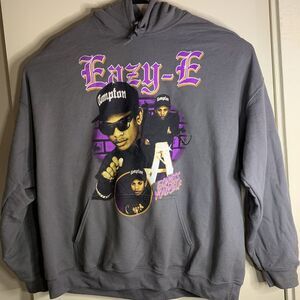 EAZY-E ''EXPRESS YOUR SELF'' RAP HIP HOP Gray Hoodie 3XL